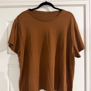 nuuds Women's Tan Short Sleeve Tee